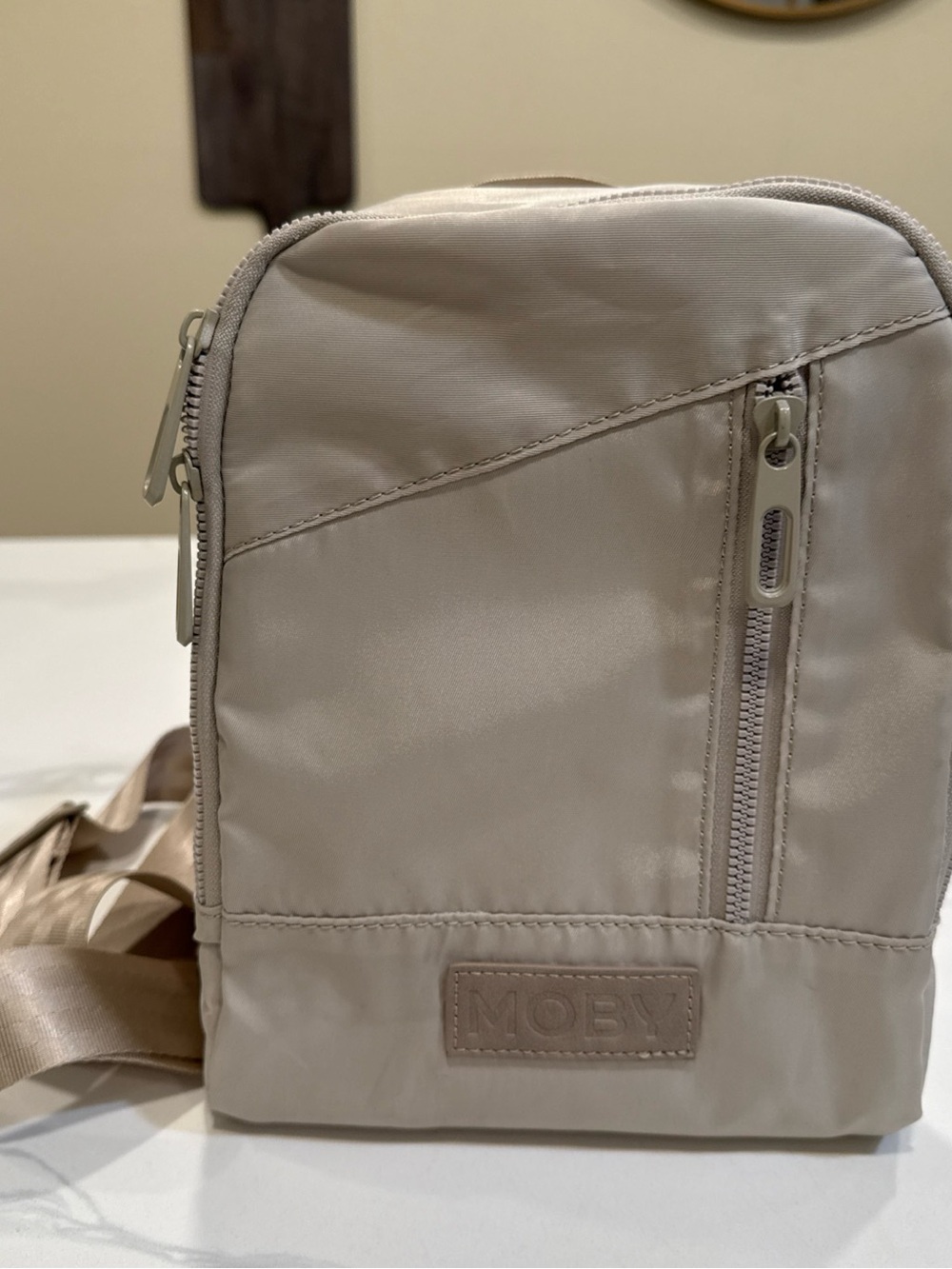 MOBY Beige Men's Crossbody Belt Bag